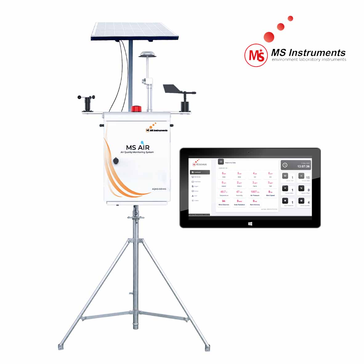 AQMS Portable With Solar Panel